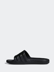 adidas Black Sportswear Adilette Aqua Slides - Image 2 of 10