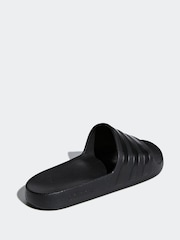 adidas Black Sportswear Adilette Aqua Slides - Image 3 of 10