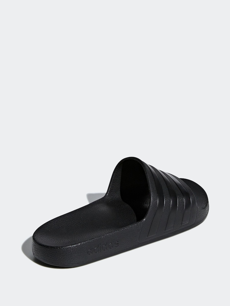 adidas Black Sportswear Adilette Aqua Slides - Image 3 of 10