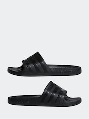 adidas Black Sportswear Adilette Aqua Slides - Image 5 of 10