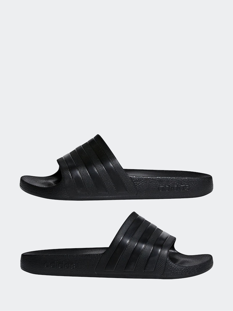 adidas Black Sportswear Adilette Aqua Slides - Image 5 of 10