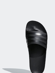 adidas Black Sportswear Adilette Aqua Slides - Image 6 of 10