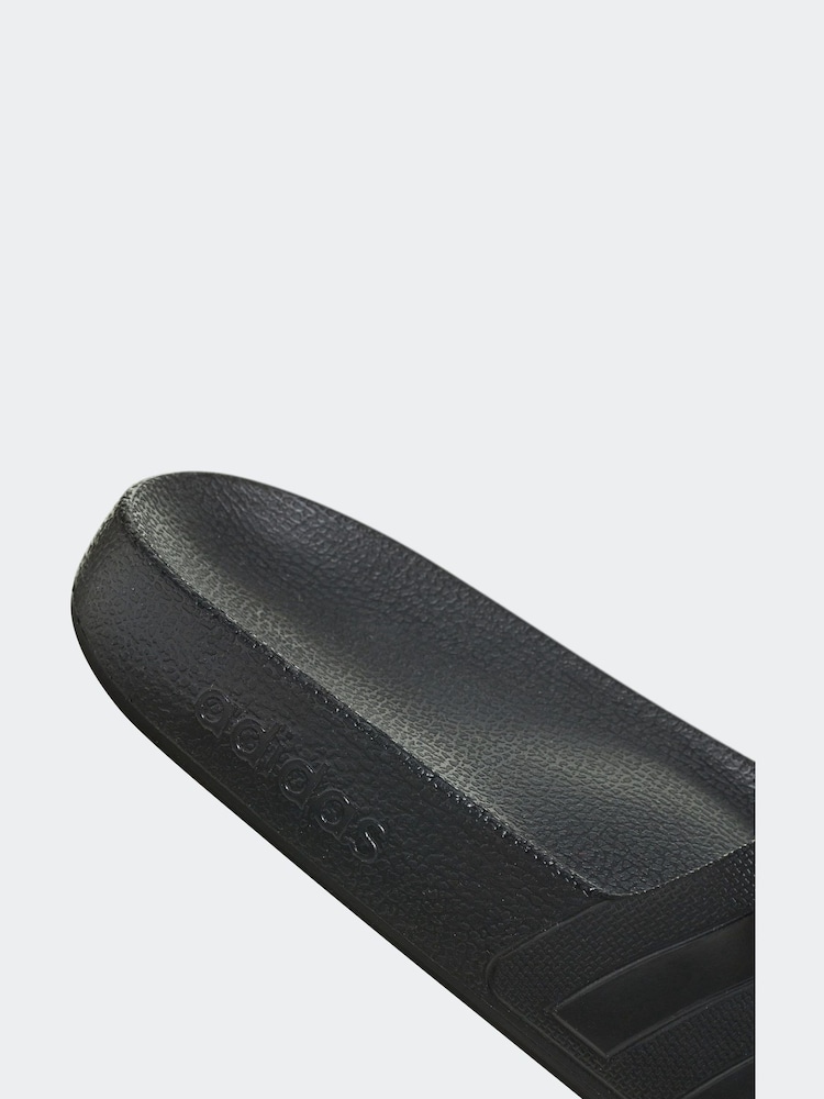 adidas Black Sportswear Adilette Aqua Slides - Image 9 of 10