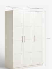 White Flynn Triple Wardrobe - Image 7 of 9