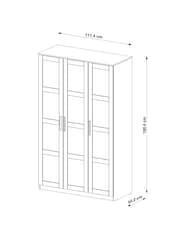 White Flynn Triple Wardrobe - Image 9 of 9