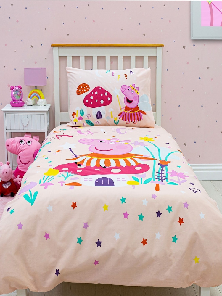 Character Purple Peppa Pig Single Duvet Set - Image 1 of 3
