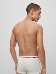 HUGO White Logo Waistband Trunks 3 Pack - Image 3 of 9