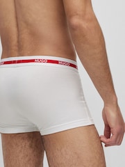 HUGO White Logo Waistband Trunks 3 Pack - Image 9 of 9