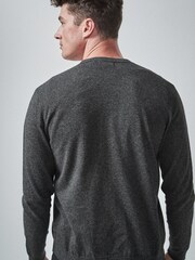 Charcoal Grey Regular Cotton Rich Cardigan - Image 2 of 5