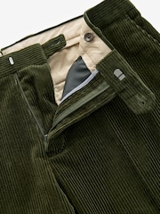 Barbour® Green 100% Cotton Corduroy Slim Fit Suit Trousers - Image 11 of 16