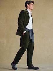 Barbour® Green 100% Cotton Corduroy Slim Fit Suit Trousers - Image 2 of 16