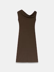 Mint Velvet Brown Tie Detail Midi Dress - Image 8 of 8