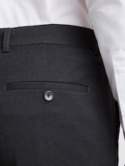 MOSS Charcoal Grey Slim Stretch Suit: Trousers - Image 3 of 4