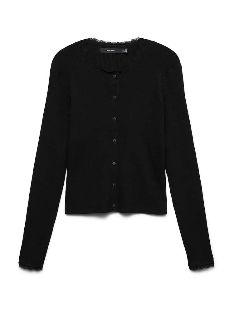VERO MODA Lace Long Sleeve Round Neck Cardigan - Изображение 5 5
