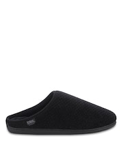 Totes Black Popcorn Slip-on Mule Slippers with Memory Foam - Image 2 of 5