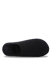 Totes Black Popcorn Slip-on Mule Slippers with Memory Foam - Image 4 of 5