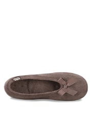 Totes Brown Terry Ballet Slippers - Image 4 of 5