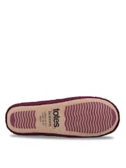 Totes Red Popcorn Terry Ballet Slippers with Cushioned Comfort - Image 5 of 5
