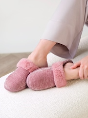 Totes Pink Sparkle Heeled Mule Slippers - Image 2 of 5