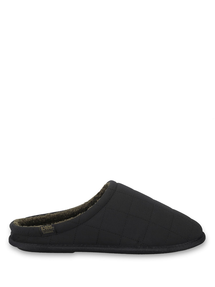 Μαύρο - Totes Quilted Mule Slippers - Εικόνα 2 από 5 Μαύρο - Totes Quilted Mule Slippers - Εικόνα 2 από 5