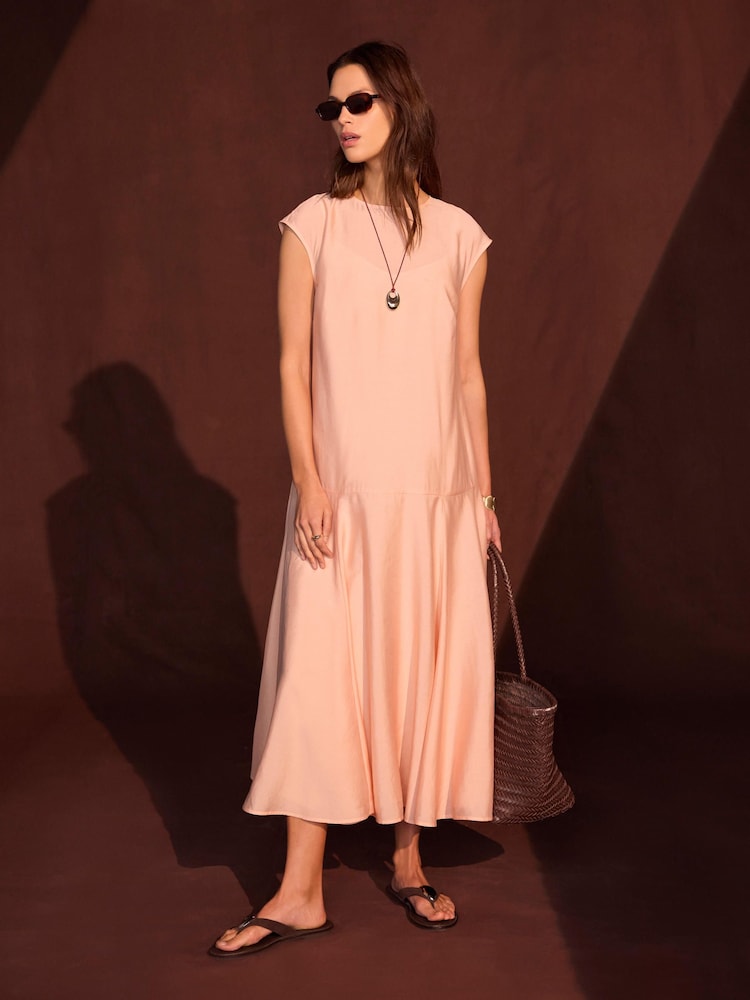 Mint Velvet Pink Full Hem Maxi Dress - Image 2 of 8 Mint Velvet Pink Full Hem Maxi Dress - Image 2 of 8