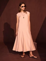 Mint Velvet Pink Full Hem Maxi Dress - Image 3 of 8