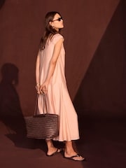 Mint Velvet Pink Full Hem Maxi Dress - Image 4 of 8