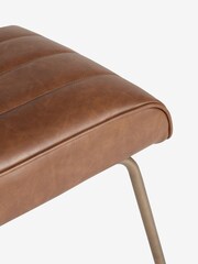 Set of 2 Distressed Faux Leather Tan Brown Colter Dining Chairs - Image 6 of 6