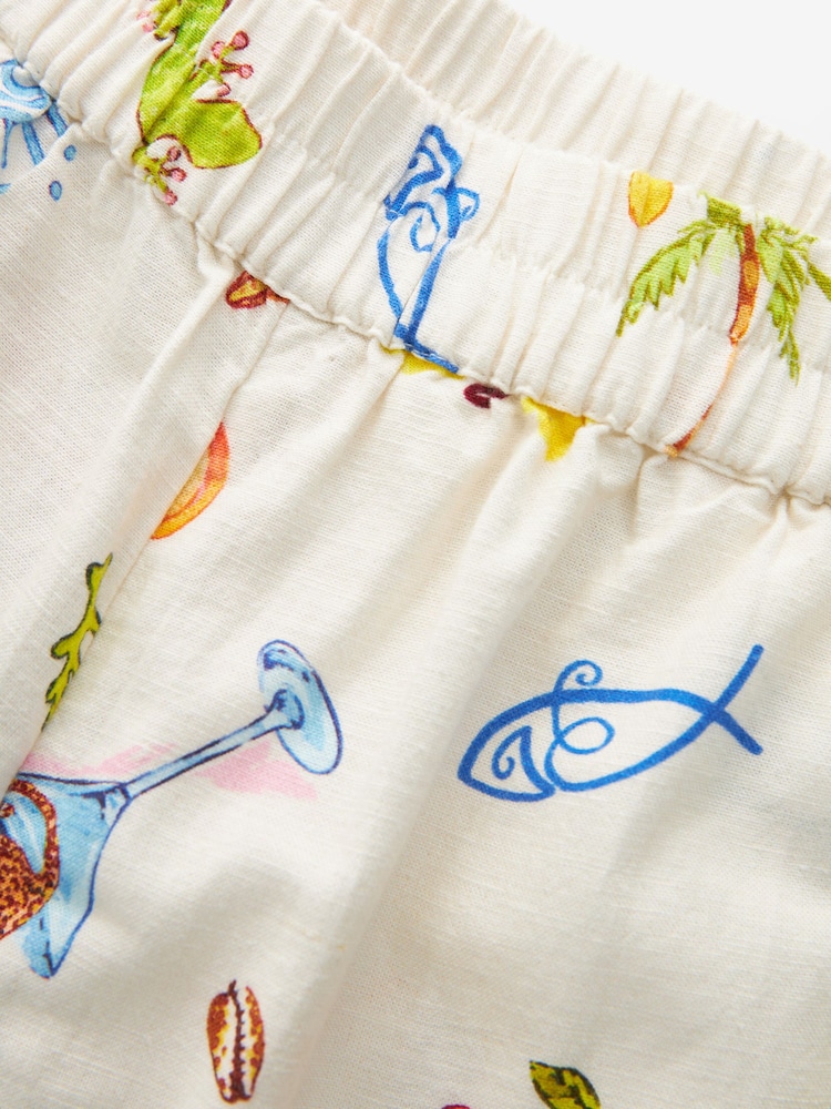 Never Fully Dressed Ecru Linen Blend Ibiza Beach Trousers - Image 7 of 7