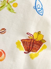 Never Fully Dressed Ecru Linen Blend Ibiza Beach Wrap Top - Image 7 of 8
