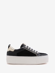 Mint Velvet Black Ria Platform Trainers - Image 1 of 4