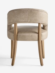 Set of 2 Monza Faux Leather Mink Brown Mid Wood Leg Remi Dining Chairs - Image 8 of 9