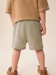 Зеленый - Soft Textured Shorts (3mths-7yrs) - Изображение 3 из 7