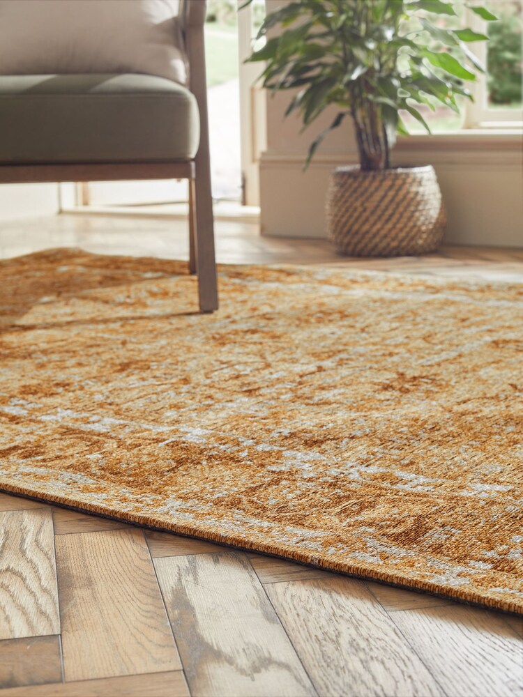 Ochre Yellow Land Oriental Rug - Image 2 of 6