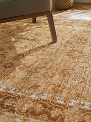 Ochre Yellow Land Oriental Rug - Image 3 of 6