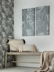 Art For The Home Set of 2 Grey Bamboo Blooms Wall Art - Image 1 of 1