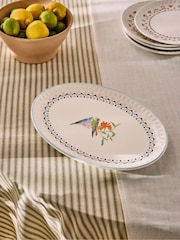 Cath Kidston Cream Painted Table Oval Platter 36cm - Image 1 of 3