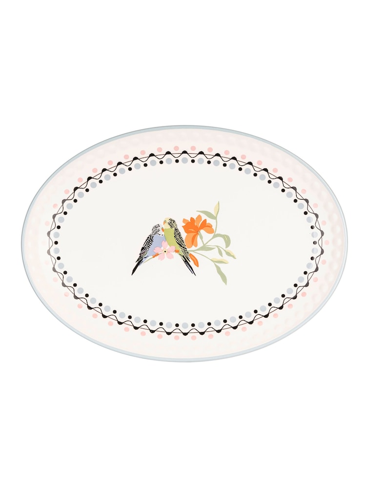 Cath Kidston Cream Painted Table Oval Platter 36cm - Image 2 of 3