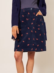 White Stuff Denim Melody Organic Cord Skirt - Image 1 of 6