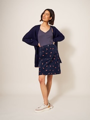 White Stuff Denim Melody Organic Cord Skirt - Image 3 of 6