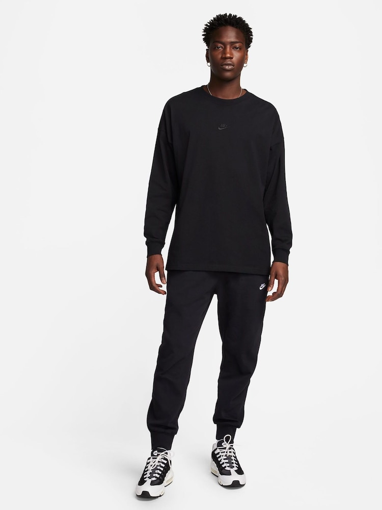 Nike Black Club Fleece Knit 100% Cotton Joggers - Image 6 of 6