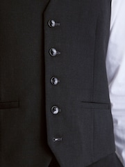 MOSS Charcoal Grey Stretch Suit: Waistcoat - Image 3 of 7