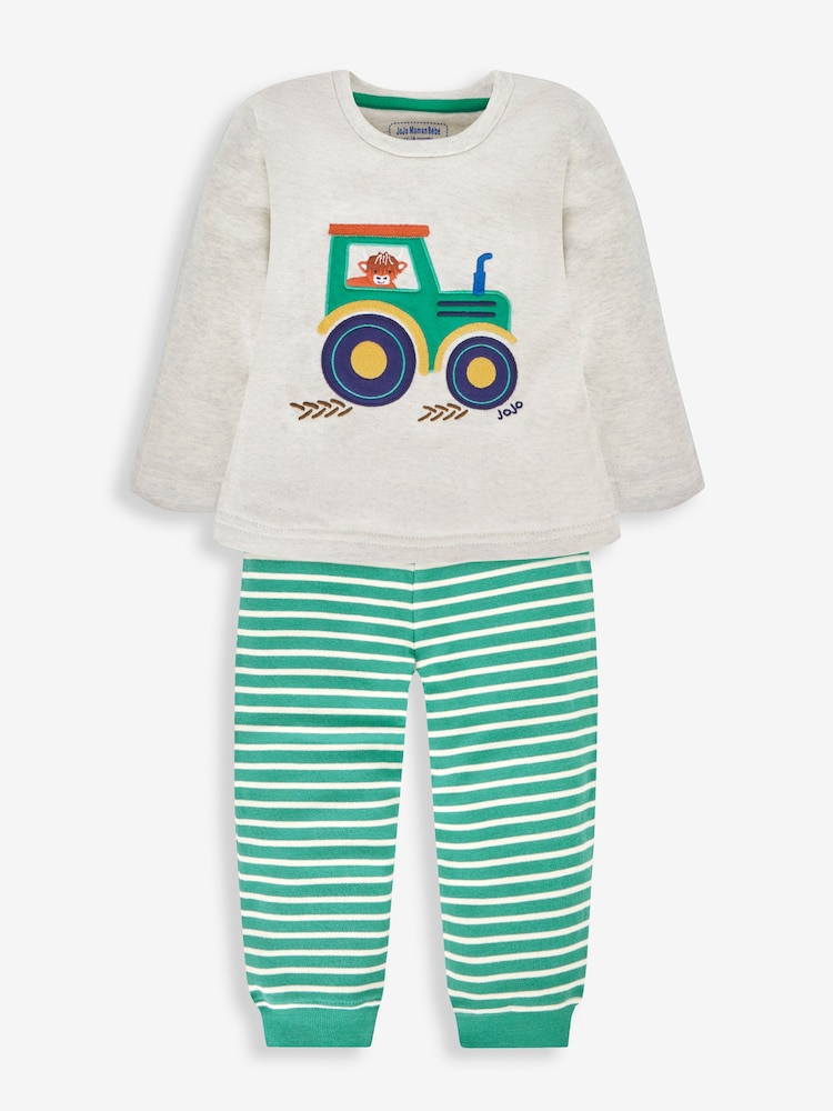 Jojo Maman Bébé dečki' 2-kompletna pižama Tractor Jersey - Slika 2 iz 11 Jojo Maman Bébé dečki' 2-kompletna pižama Tractor Jersey - Slika 2 iz 11