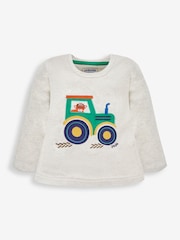 JoJo Maman Bébé Natural Boys' 2-Pack Tractor Jersey Pyjamas - Image 4 of 11