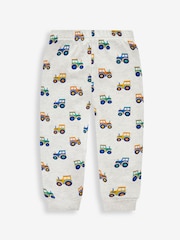 JoJo Maman Bébé Natural Boys' 2-Pack Tractor Jersey Pyjamas - Image 7 of 11