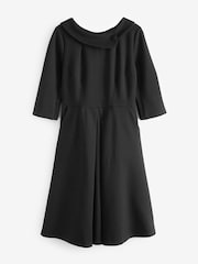 Jolie Moi Black 3/4 Sleeve Sloane Midi Dress - Image 10 of 10