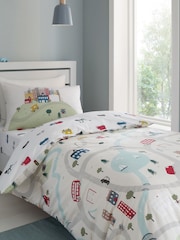 Bianca White Cotton Transport Duvet Cover Set - Image 1 of 4