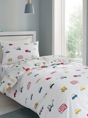 Bianca White Cotton Transport Duvet Cover Set - Image 2 of 4