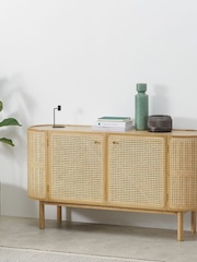 MADE.COM Natural Oak and Rattan Ankhara Sideboard - Image 1 of 3