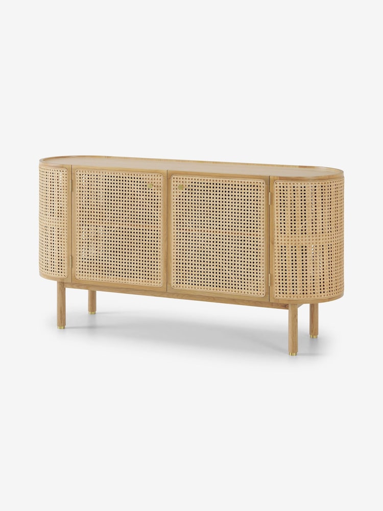 MADE.COM Natural Oak and Rattan Ankhara Sideboard - Image 2 of 3